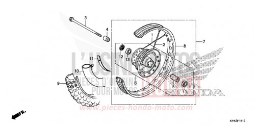 ROUE AVANT CRF110FE de 2014
